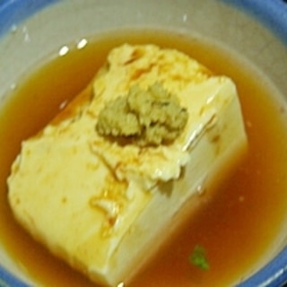 スダチ＆ワサビで食べる温寄せ豆腐